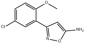 3-(5-氯-2-甲氧基苯基)-5-氨基异噁唑 结构式