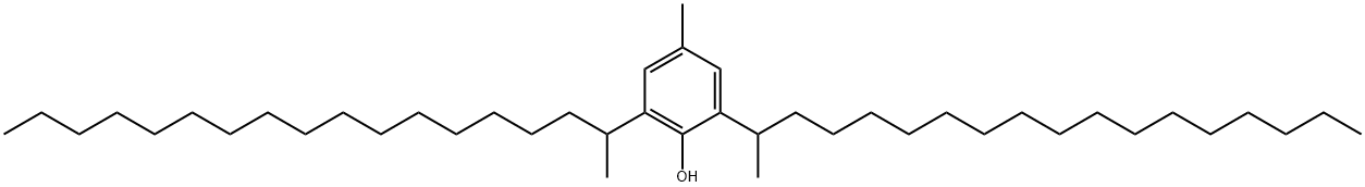 4-メチル-2,6-ビス(1-メチルヘプタデシル)フェノール 化学構造式