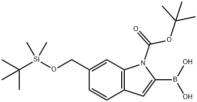 1H-Indole-1-carboxylic acid, 2-borono-6-[[[(1,1-dimethylethyl)dimethylsilyl]oxy]methyl]-, 1-(1,1-dimethylethyl) ester (9CI)|