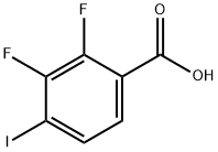 2,3-ジフルオロ-4-ヨード安息香酸 化学構造式