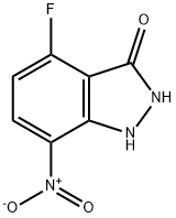 4-FLUORO-3-HYDROXY-7-NITRO 1H-INDAZOLE Struktur