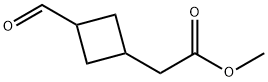 Cyclobutaneacetic acid, 3-formyl-, methyl ester (9CI) Structure