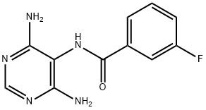 Benzamide, N-(4,6-diamino-5-pyrimidinyl)-3-fluoro- (9CI) Structure