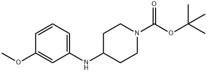 TERT-BUTYL 4-(3-METHOXYPHENYLAMINO)PIPERIDINE-1-CARBOXYLATE Struktur