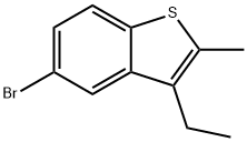 5-BROMO-3-ETHYL-2-METHYL-1-BENZOTHIOPHENE 化学構造式