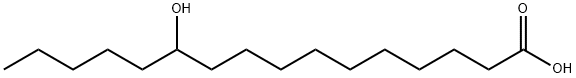 11-ヒドロキシヘキサデカン酸 化学構造式