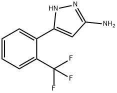5-(2-TRIFLUOROMETHYL-PHENYL)-2H-PYRAZOL-3-YLAMINE Structure