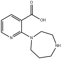 4-(3-羧基-2-吡啶)-1-BOC-1,4二氮杂草 结构式