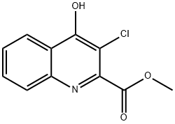 2-Quinolinecarboxylic  acid,  3-chloro-4-hydroxy-,  methyl  ester Structure