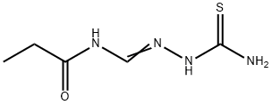 Propanamide,  N-[[(aminothioxomethyl)amino]iminomethyl]- Structure