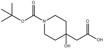 2-(1-(Tert-Butoxycarbonyl)-4-Hydroxypiperidin-4-Yl)Acetic Acid Struktur