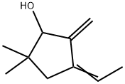 Cyclopentanol, 4-ethylidene-2,2-dimethyl-5-methylene- (9CI) 化学構造式
