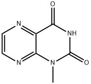 2,4(1H,3H)-Pteridinedione, 1-methyl- 结构式