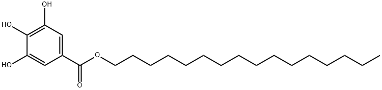 没食子酸ヘキサデシル 化学構造式