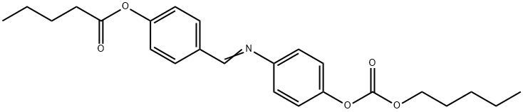 Pentanoic acid 4-[[[4-[[(pentyloxy)carbonyl]oxy]phenyl]imino]methyl]phenyl ester,50261-59-1,结构式