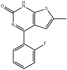 4-(2-Fluorophenyl)-6-methylthieno[2,3-d]pyrimidin-2(1H)-one Structure