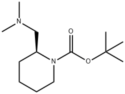 (S)-tert-Butyl 2-((dimethylamino)methyl)piperidine-1-carboxylate Structure
