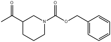 3-乙酰基哌啶-1-甲酸苄酯 结构式
