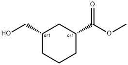 CIS-3-ヒドロキシメチルシクロヘキサン-1-カルボン酸メチル 化学構造式