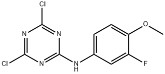 1,3,5-Triazin-2-aMine, 4,6-dichloro-N-(3-fluoro-4-Methoxyphenyl)- Structure