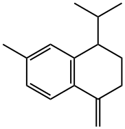 1,2,3,4-Tetrahydro-6-methyl-1-methylene-4-isopropylnaphthalene Struktur
