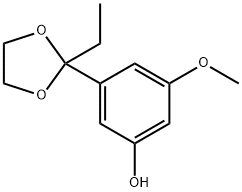 Phenol, 3-(2-ethyl-1,3-dioxolan-2-yl)-5-methoxy- (9CI) Structure