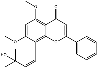 8-[(Z)-3-Hydroxy-3-methyl-1-butenyl]-5,7-dimethoxy-2-phenyl-4H-1-benzopyran-4-one|