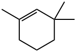 1,3,3-トリメチルシクロヘキセン 化学構造式