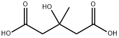 3-ヒドロキシ-3-メチルグルタル酸 化学構造式