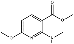 3-Pyridinecarboxylicacid,6-methoxy-2-(methylamino)-,methylester(9CI) 化学構造式