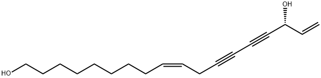 (R,9Z)-Octadeca-9,17-diene-12,14-diyne-1,16-diol Structure