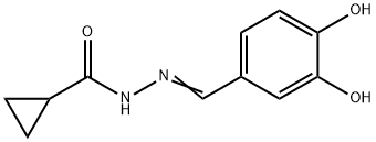 Cyclopropanecarboxylic acid, [(3,4-dihydroxyphenyl)methylene]hydrazide (9CI) Structure