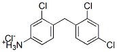 3-chloro-4-(2,4-dichlorobenzyl)anilinium chloride Structure