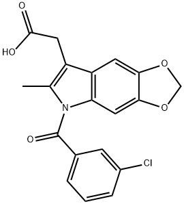 5-(3-Chlorobenzoyl)-6-methyl-5H-1,3-dioxolo[4,5-f]indole-7-acetic acid Structure
