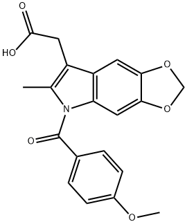 5-(p-Anisoyl)-6-methyl-5H-1,3-dioxolo[4,5-f]indole-7-acetic acid|