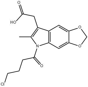 5-(4-Chlorobutyryl)-6-methyl-5H-1,3-dioxolo[4,5-f]indole-7-acetic acid Structure