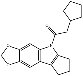 5,6,7,8-Tetrahydro-5-(cyclopentylacetyl)cyclopenta[b]-1,3-dioxolo[4,5-f]indole|