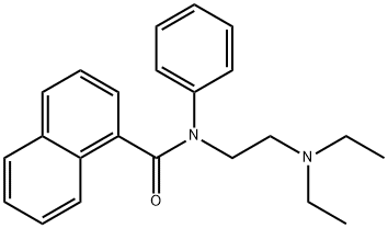 N-[2-(ジエチルアミノ)エチル]-N-フェニル-1-ナフタレンカルボアミド 化学構造式
