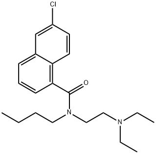 N-Butyl-N-[2-(diethylamino)ethyl]-6-chloro-1-naphthalenecarboxamide 结构式