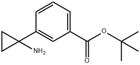 Benzoic acid, 3-(1-aminocyclopropyl)-, 1,1-dimethylethyl ester Structure