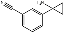 Benzonitrile, 3-(1-aminocyclopropyl)- Struktur