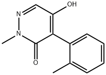 3(2H)-Pyridazinone, 5-hydroxy-2-methyl-4-(2-methylphenyl)- (9CI) 化学構造式