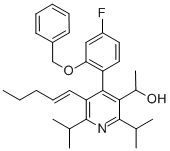 3-Pyridinemethanol, 4-[4-fluoro-2-(phenylmethoxy)phenyl]-a-methyl-2,6-bis(1-methylethyl)-5-(1-penten-1-yl)-,503559-86-2,结构式