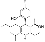 (AR,4R)-5-丁基-4-(4-氟-2-羟基苯基)-A-甲基-2,6-双(1-甲基乙基)-3-吡啶甲醇,503610-07-9,结构式