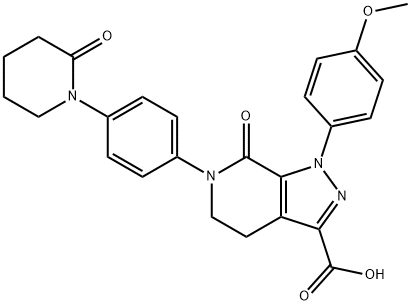 503614-92-4 1-(4-メトキシフェニル)-7-オキソ-6-(4-(2-オキソピペリジン-1-イル)フェニル)-4,5,6,7-テトラヒドロ-1H-ピラゾロ[3,4-C]ピリジン-3-カルボン酸