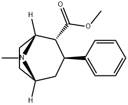 (1R,2R,3S,5S)-8-METHYL-3-PHENYL-8-AZA-BICYCLO[3.2.1]OCTANE-2-CARBOXYLIC ACID METHYL ESTER,50370-54-2,结构式