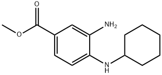 3-AMINO-4-(CYCLOHEXYLAMINO) BENZOIC ACID METHYL ESTER, 503859-27-6, 结构式
