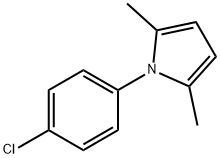 1-(4-クロロフェニル)-2,5-ジメチルピロール 化学構造式