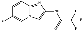 N-(6-ブロモイミダゾ[1,2-A]ピリジン-2-イル)-2,2,2-トリフルオロアセトアミド 化学構造式