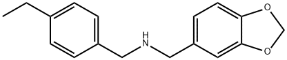 (1,3-ベンゾジオキソール-5-イルメチル)(4-エチルベンジル)アミン HYDROBROMIDE 化学構造式